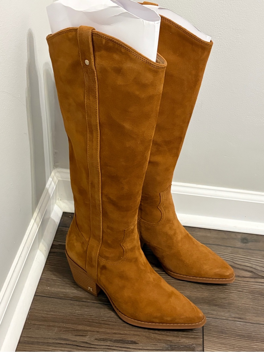 Sam Edelman Tall Suede Over-the-Knee Boots - Chestnut